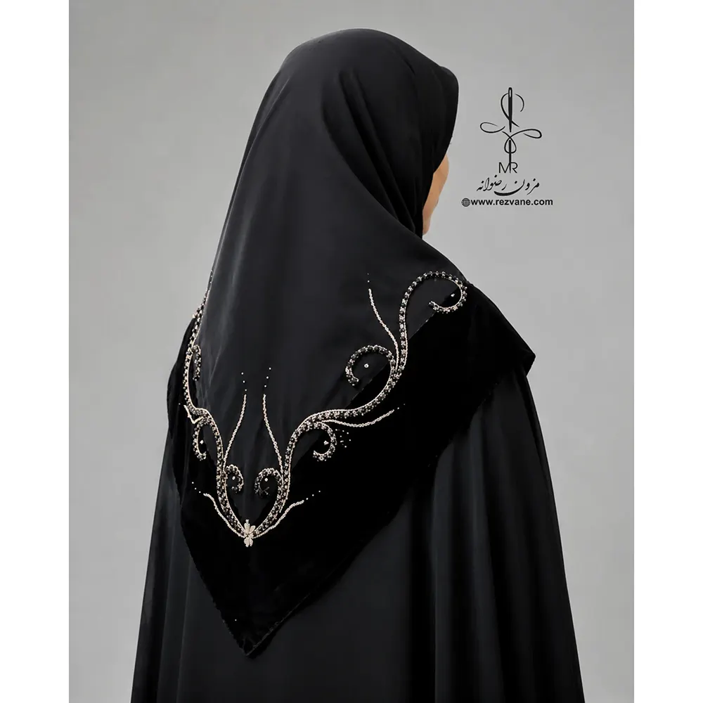 روسری جواهر دوزی | مزون رضوانه